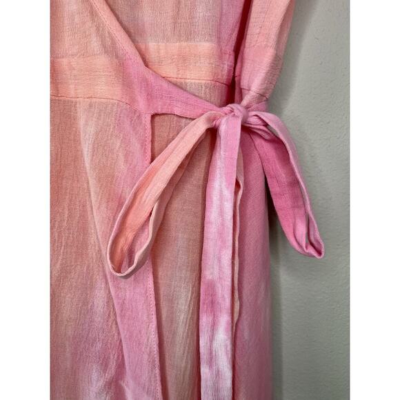 Johnny Was x Amanda Bond Pink Ombre SizeL Handmade in Malibu Boho Flutter Sleeve - Picture 8 of 16
